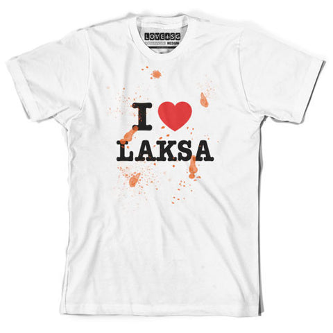 LOVE SG Singapore-centric Designs - I Love Laksa T-shirt
