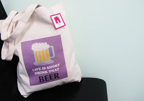 The Grapfeeks Room Singapore Design - Drink-That-Beer Canvas Bag