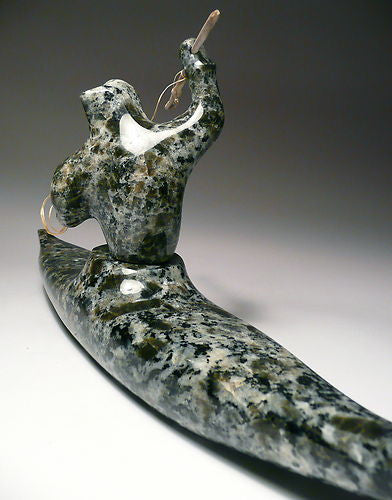 13.5" Kayak by Gerry Ell – Inuit Sculptures Art Gallery