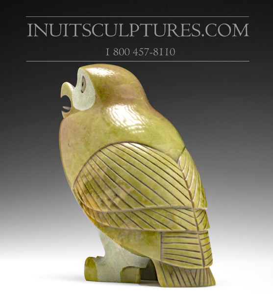 RESERVED** 7" Very Original Stone Owl by Pitseolak Qimirpik