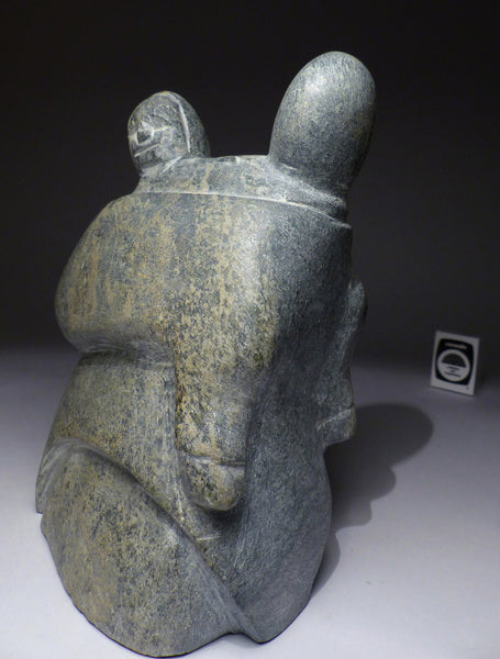 8" Mother and Child by Famous Inuit Art Pioneer Tuna Iqulik, 1999