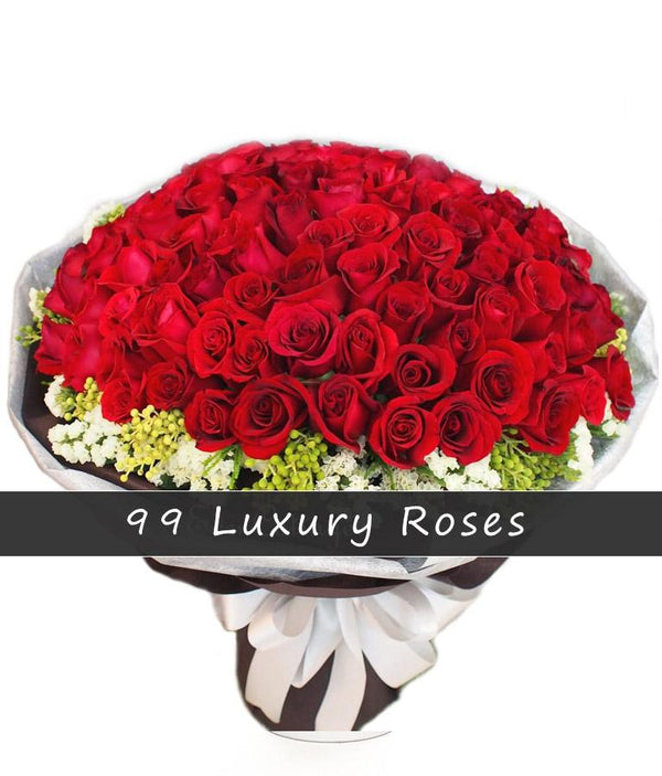 99 Roses Bouquet - Fresh Blooms Langley Florist - Surrey Flower