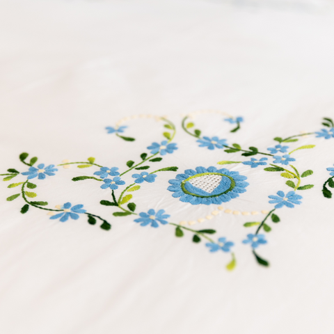 hand embroidered duvet cover