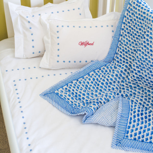 Blue Star Cot Bed Duvet Cover Set By Sarahk Designs Sarahk