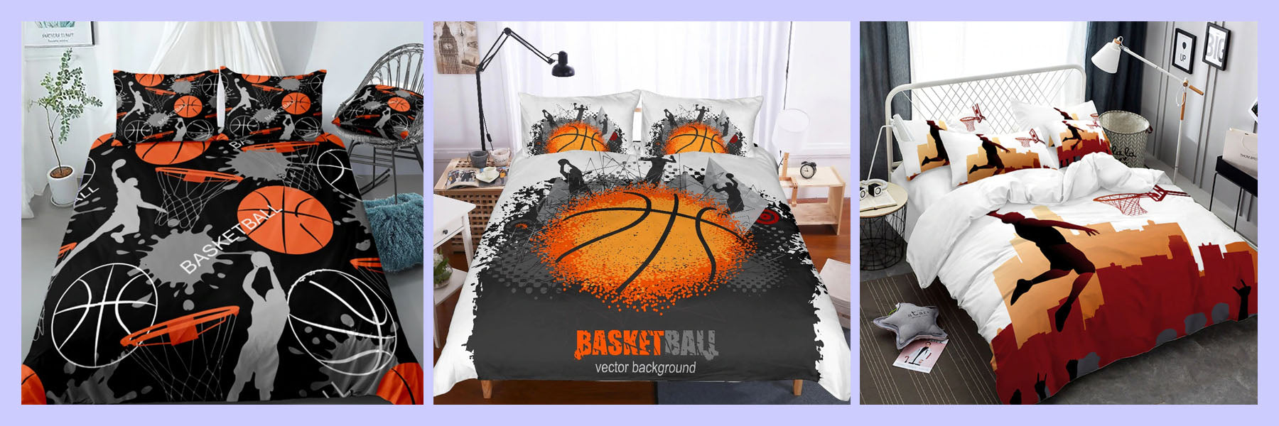 Microfibre Parure De Lit Adulte Basket Basketball Housse De Couette Enfant  140X200 Cm Lavable En Machine Avec 2 Taies D'Orei[u19123] - Cdiscount Maison