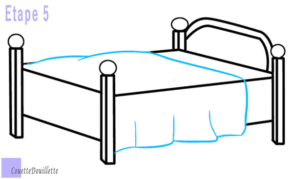 comment dessiner un lit facilement étape 5