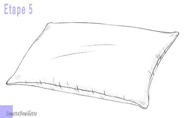 comment dessiner un oreiller étape 5