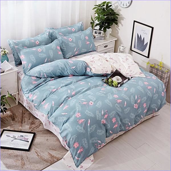 Housse de Couette Plume Bleu