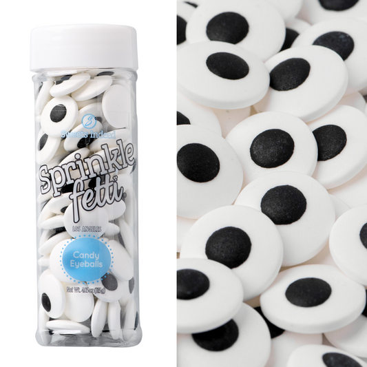 Wilton Candy Eyeballs for Frosted Treats, Black and White Candy Sprinkles,  0.88 oz. 