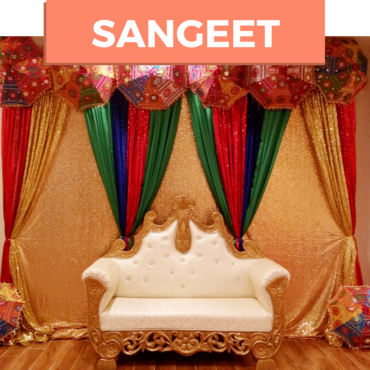 Sangeet (Indian Wedding Tradition Decoration) – Yolanda's Decorations