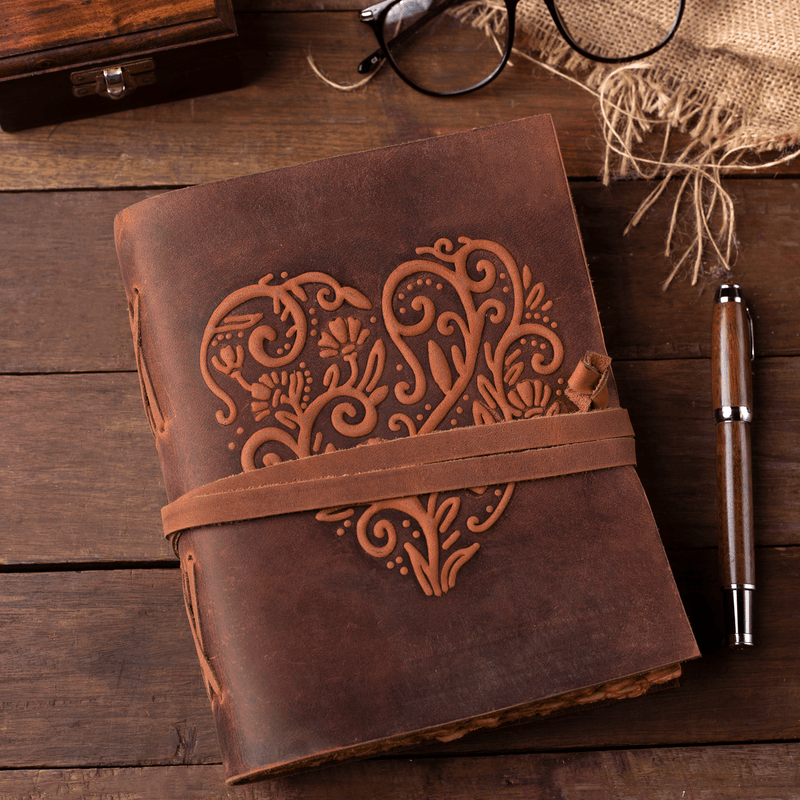 Leather Journal for Women Vintage Leather Bound Journal Antique Pa