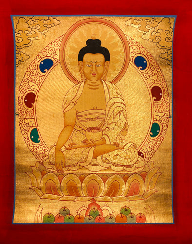 Shakyamuni Buddha Thangka- Gold