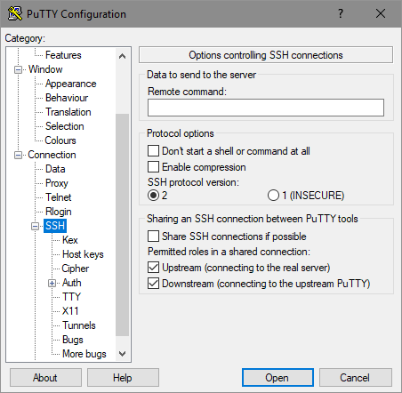 The SSH Options