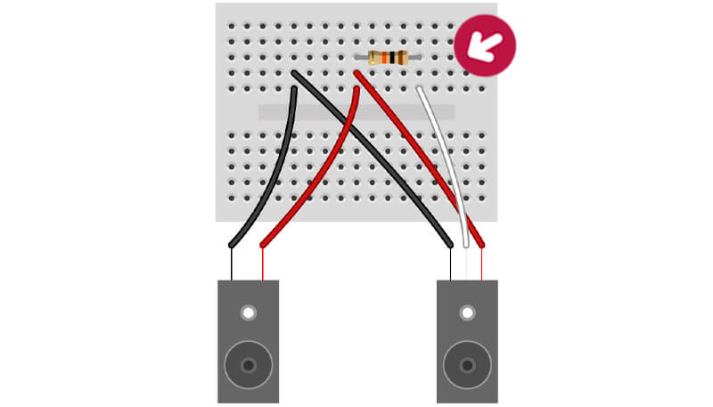 Resistor for break beam sensors