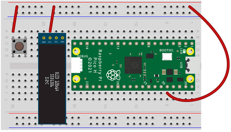 3v3 to OLED and button