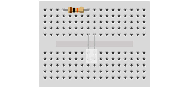 Light sensor in breadboard