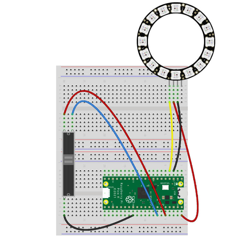 Day 8 LED ring circuit complete