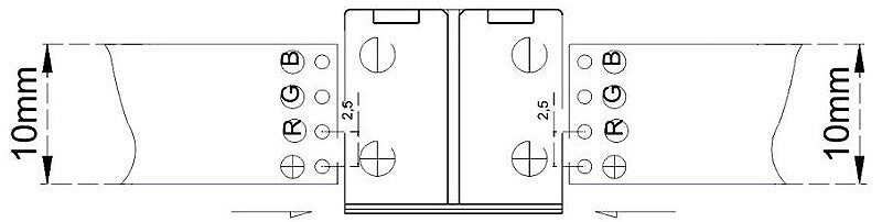 4-Pin LED Strip Connector Drawing