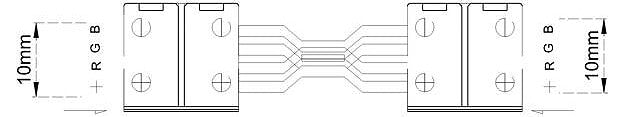 4-Pin LED Strip Connector Cable Drawing