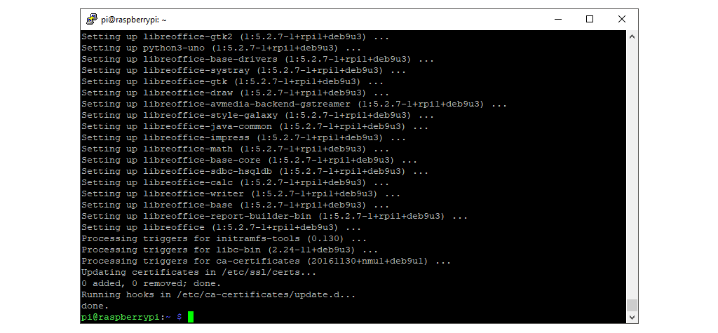 Raspbian upgrade in terminal