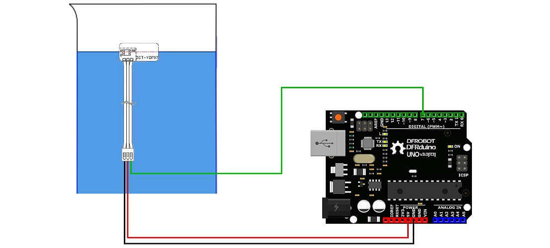 SEN0508 connection example (Arduino)