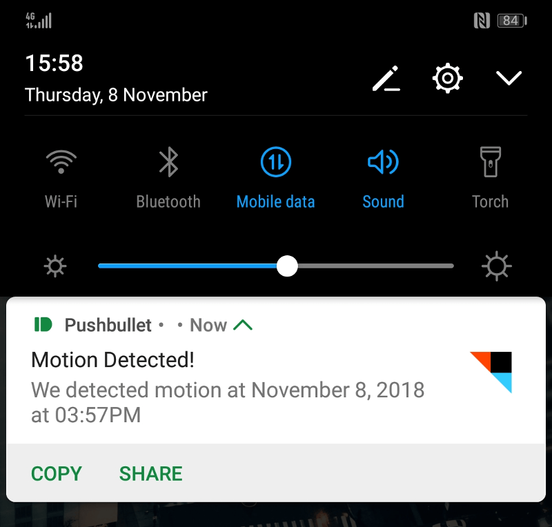 Pushbullet Notification