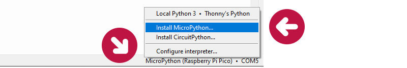 Thonny install MicroPython