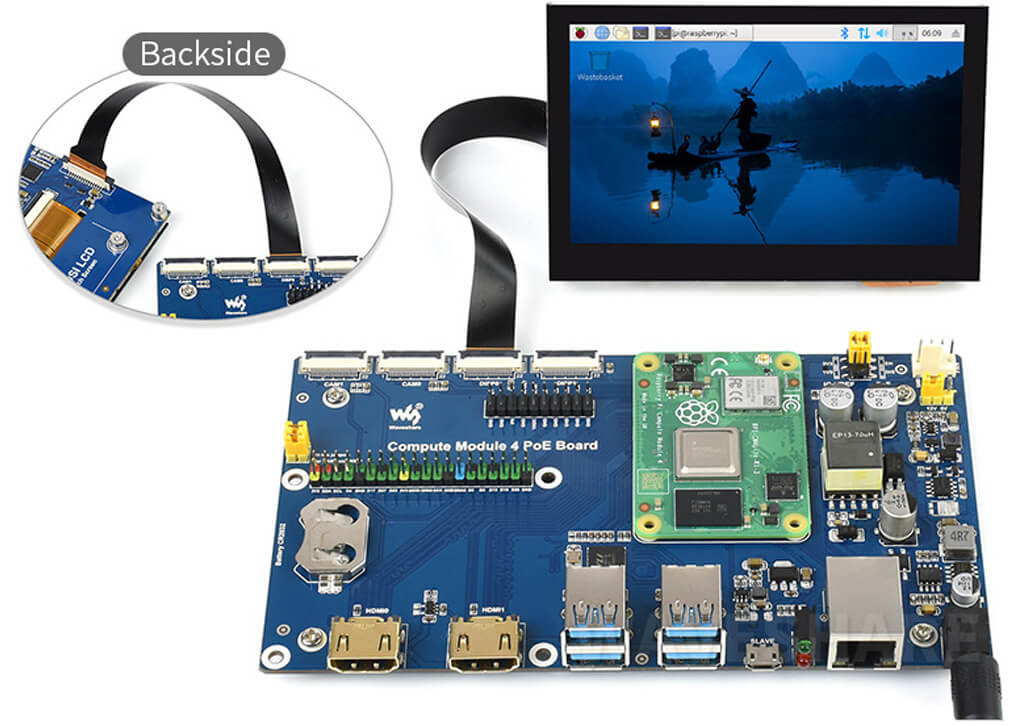 Waveshare CM4 IO Board DSI Example