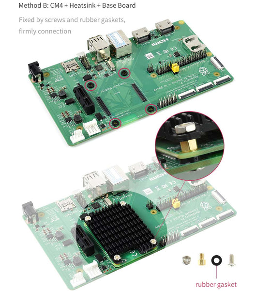 CM4 Heatsink IO Board Fitting