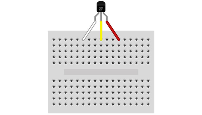 temperature sensor in breadboard