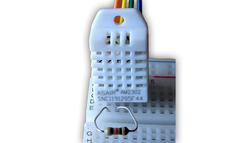 DHT22 breadboard circuit