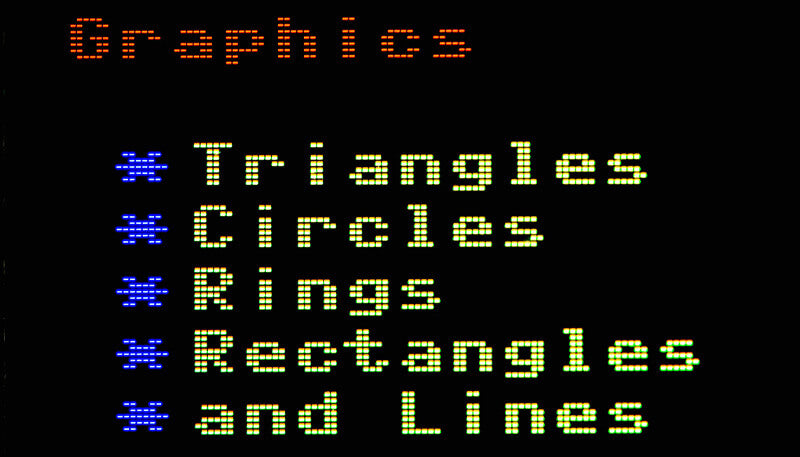 Graphics menu