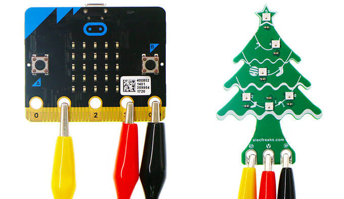 micro:bit Christmas tree connections