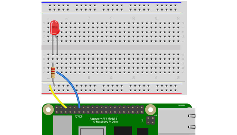 Raspberry Pi Breadboard LED Circuit