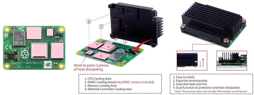 CM4 tall heatsink assembly guide