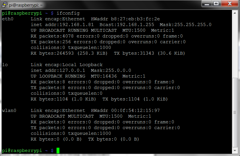 raspberry pi set static ip address eth0