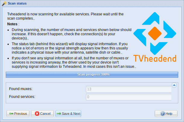 tvheadend wizard scan complete