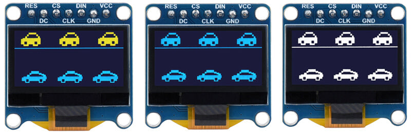 Waveshare 0.96" OLED displays