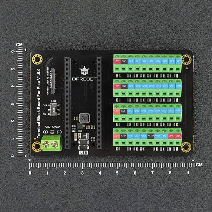 Terminal Block Board for Raspberry Pi Pico | The Pi Hut
