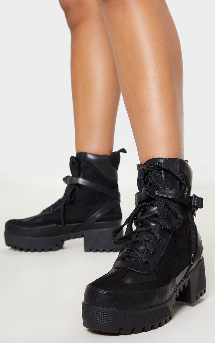 Karmel Black Biker Boots 