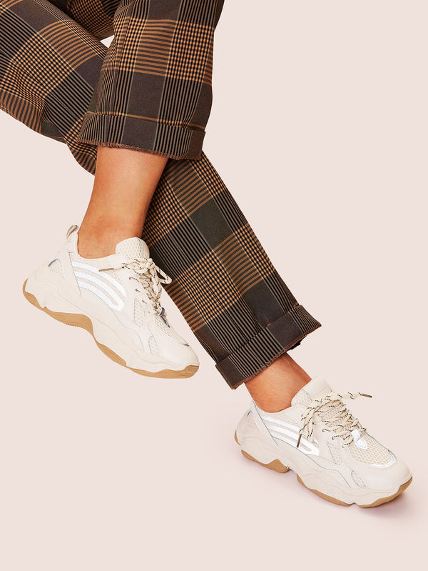 shein lace up chunky sneakers
