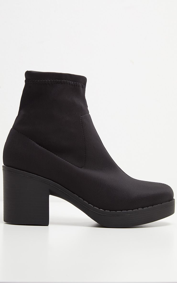 Black Platform Sock Boots