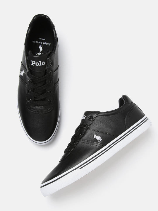 Polo Ralph Lauren Men Black Solid Sneakers