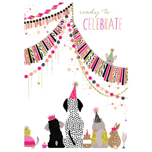 Party Animals Birthday Card Sara Miller - Cardmore
