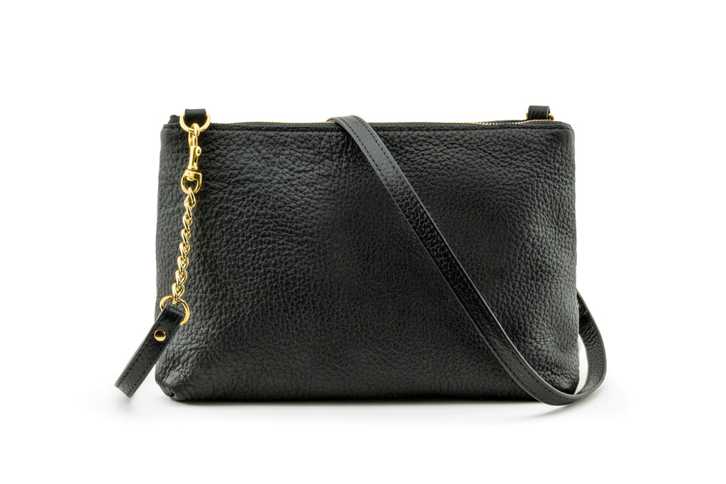 Black Leather Crossbody Bag (SHIPS DEC. 10TH) – Sword & Plough