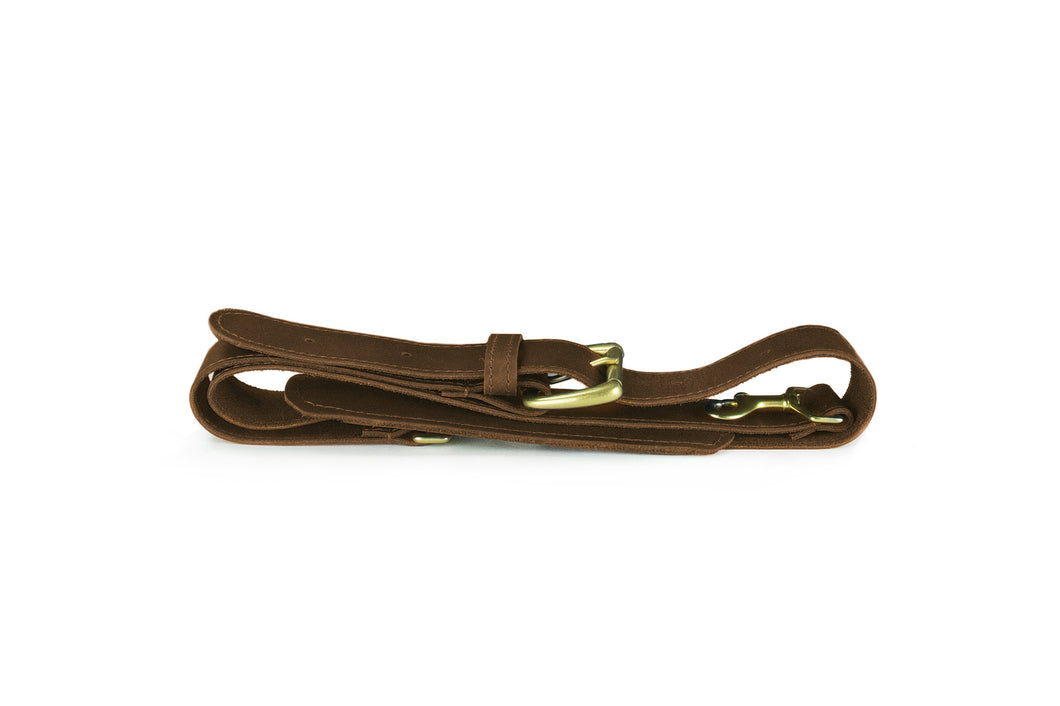 leather duffle bag strap