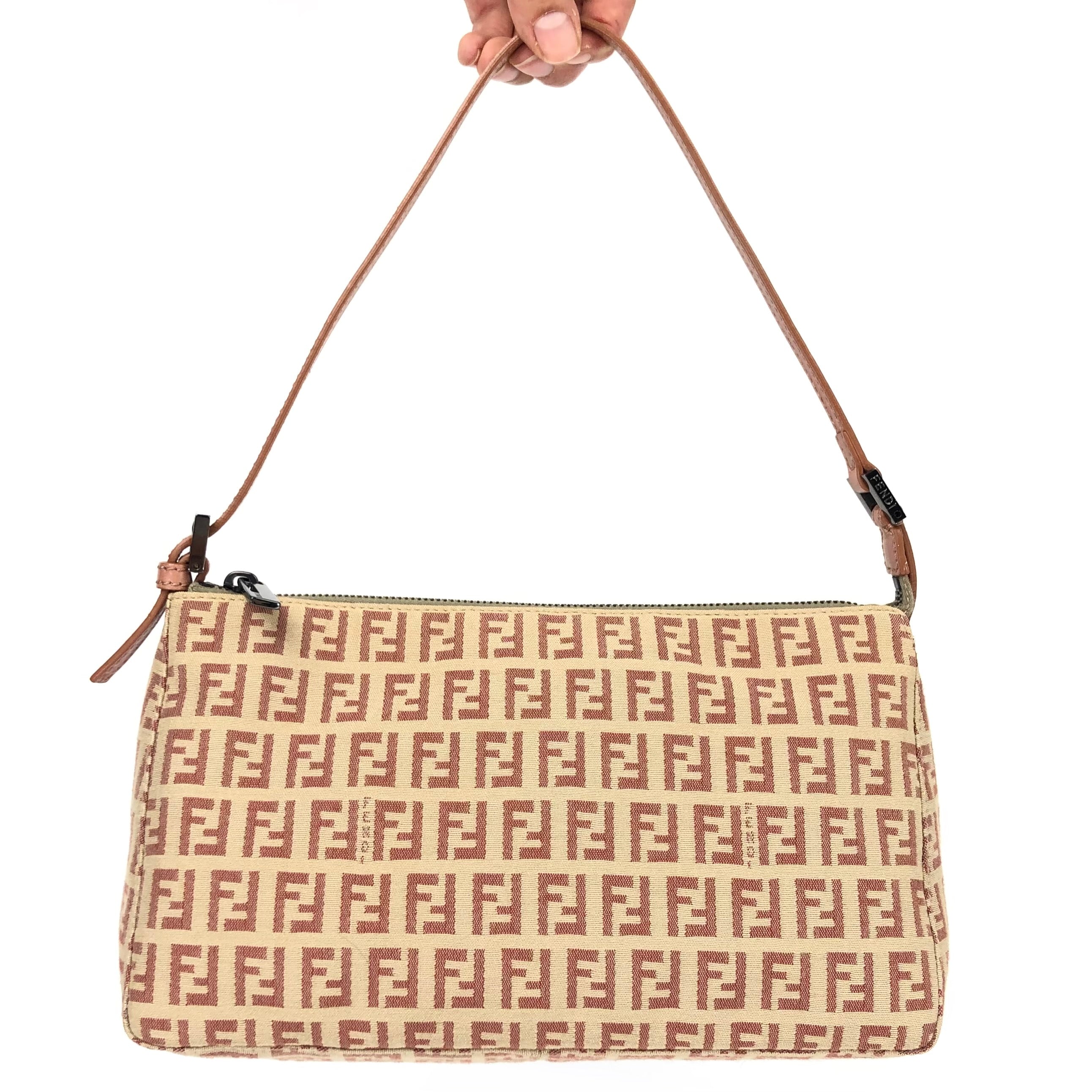 Image of Fendi Zucca Shoulder Bag