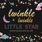 Twinkle Twinkle Little Stars Rainbow Black Backdrop for Birthday