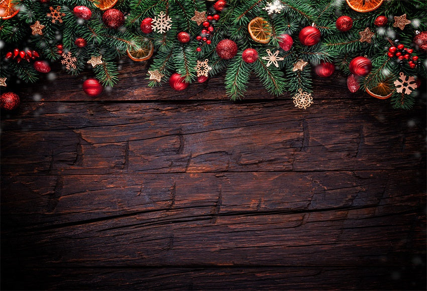Buy discount Christmas Photography Backdrop Dark Wood Wall Background ...