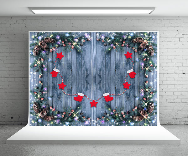 Buy Christmas Wood Wall Backdrop for Photography Online – Starbackdrop